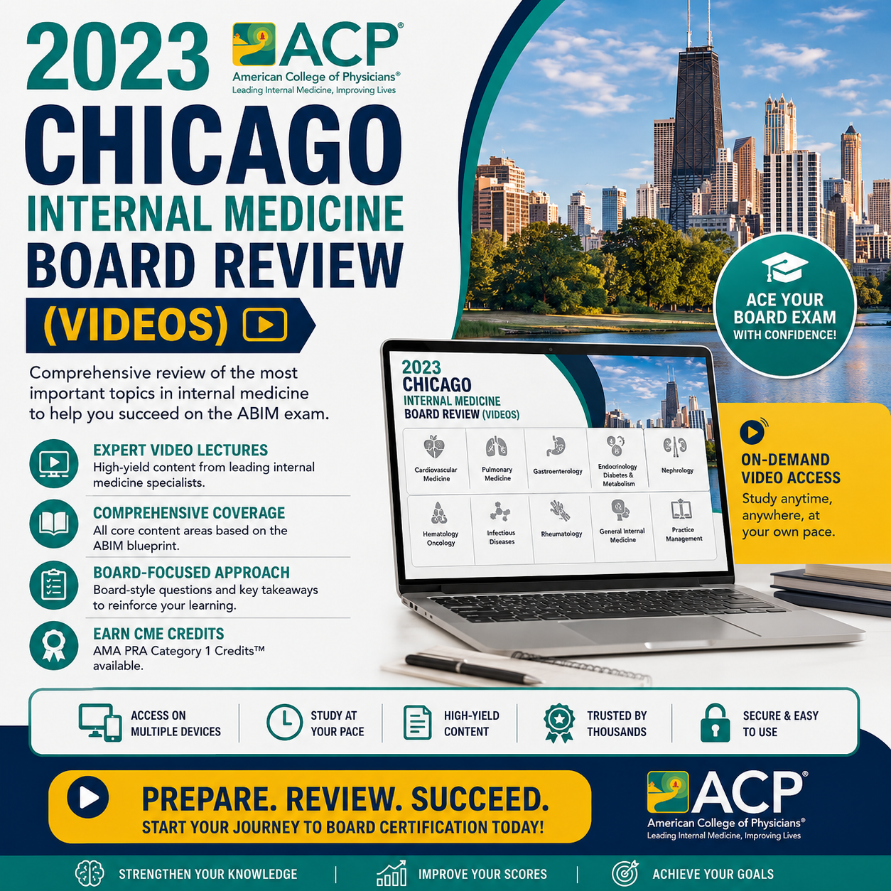 2023 ACP Chicago Internal Medicine Board Review (Videos)