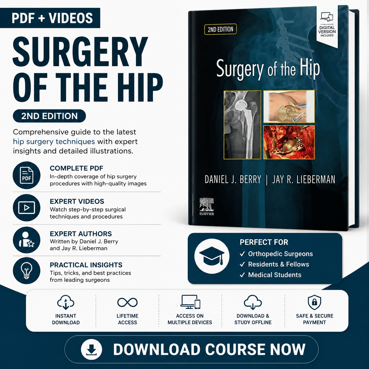 Surgery of the Hip 2nd Edition (PDF+Videos)
