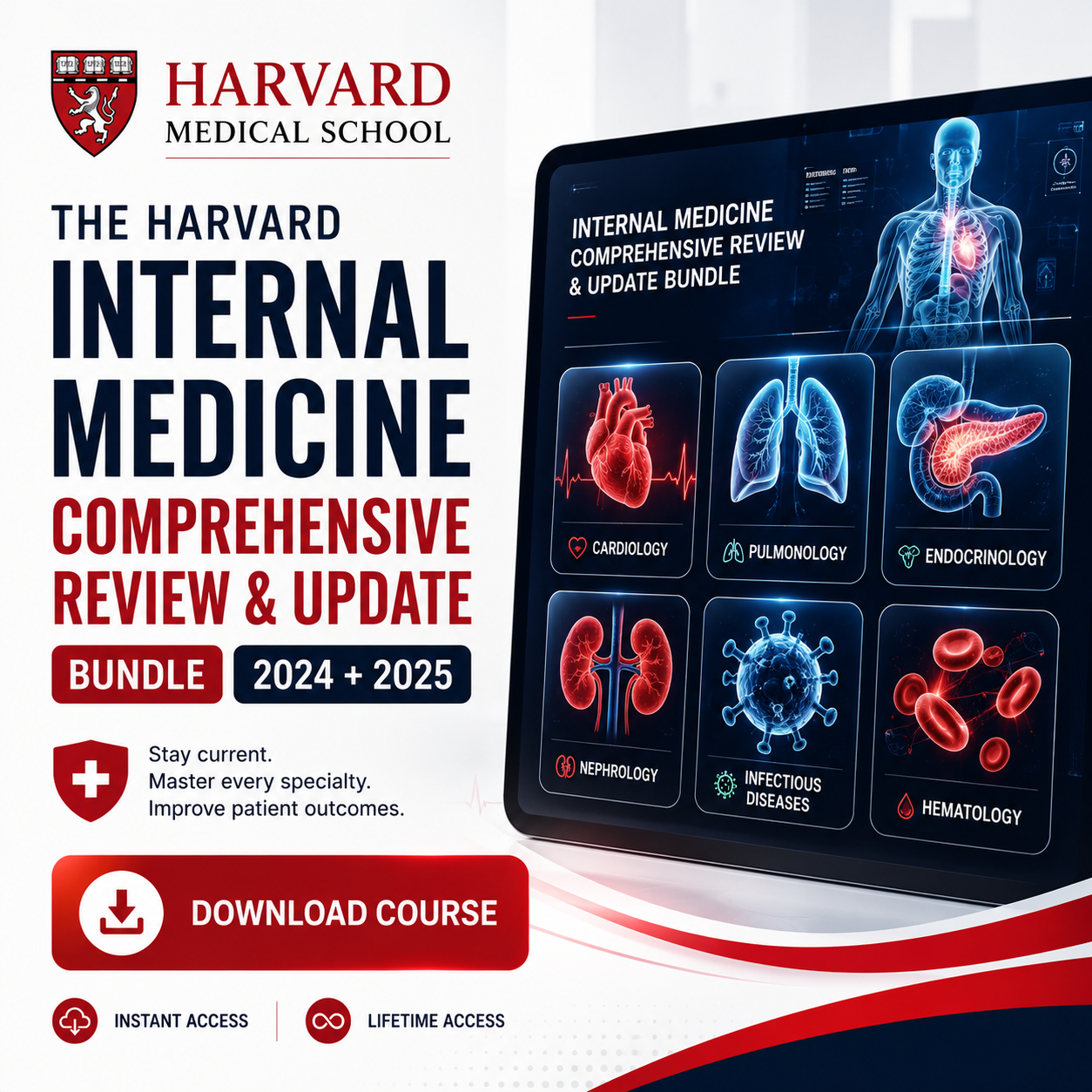 The Harvard Internal Medicine Comprehensive Review & Update Bundle – 2024 & 2025 Editions