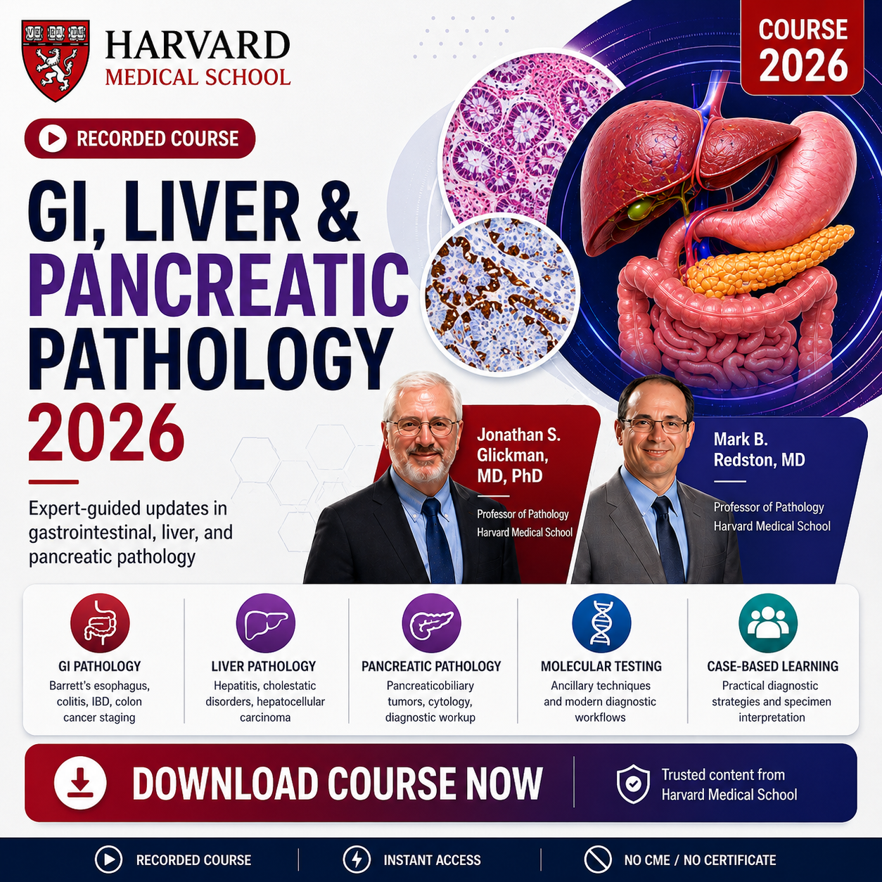 Harvard Gastrointestinal, Liver, and Pancreatic Pathology 2026